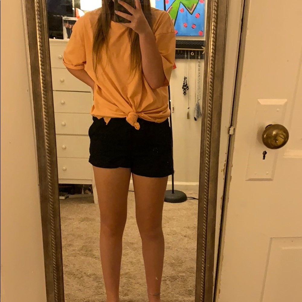 Plain front black shorts from Target
